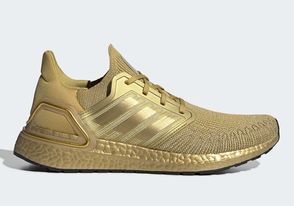 The adidas Ultra BOOST 20 Goes Full Metallic Gold