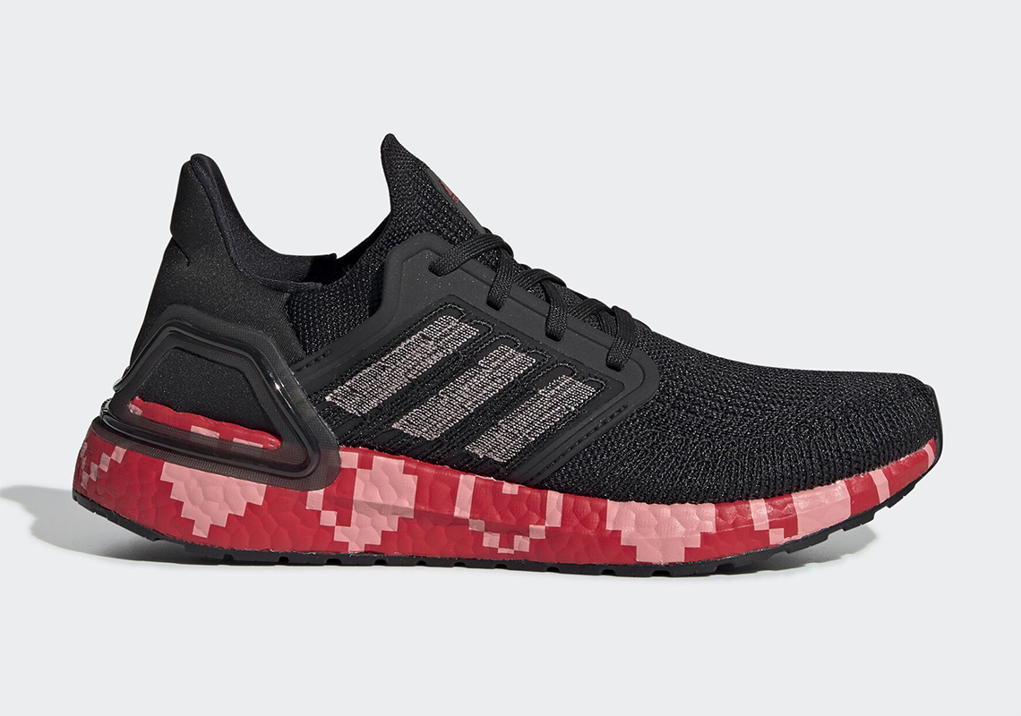 8-Bit Heart Graphics Appear On The adidas Ultra Boost 20