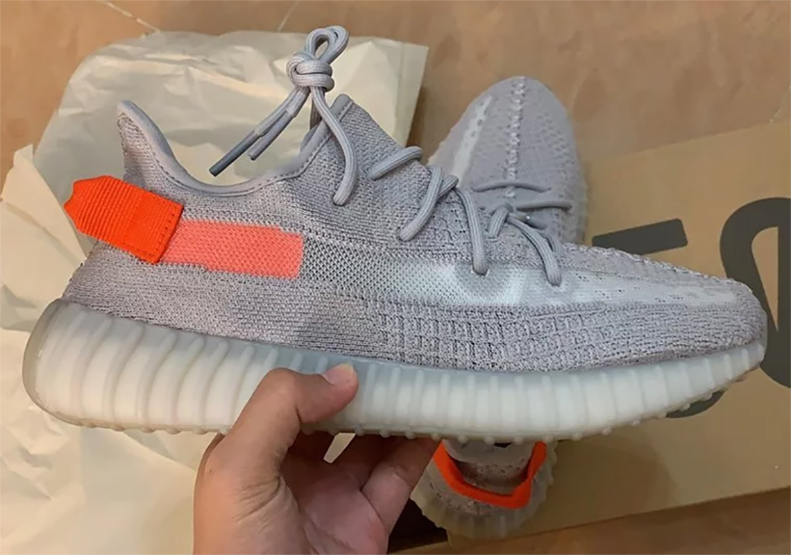 adidas Yeezy Boost 350 v2 "Tail Light" Pairs Up Grey With Orange