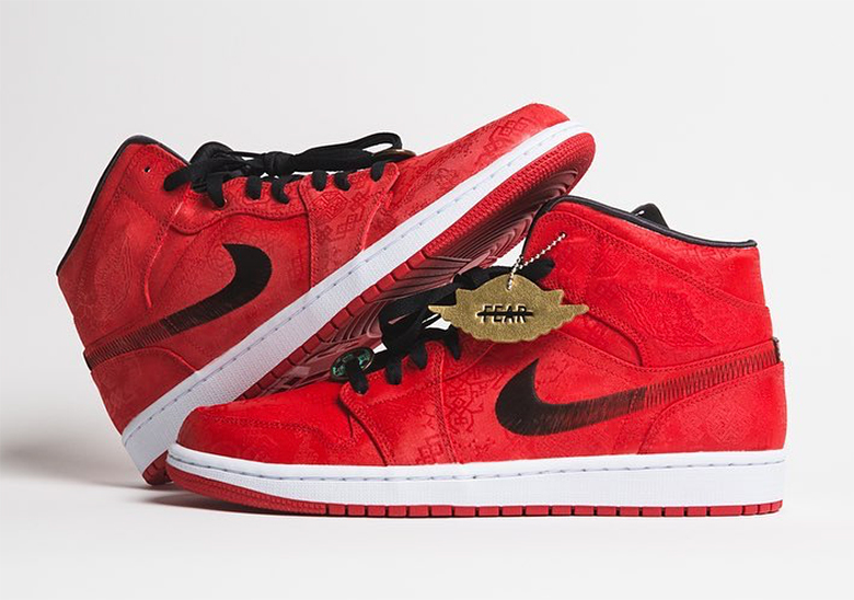 CLOT Reveals Air Jordan 1 Mid In Red Silk