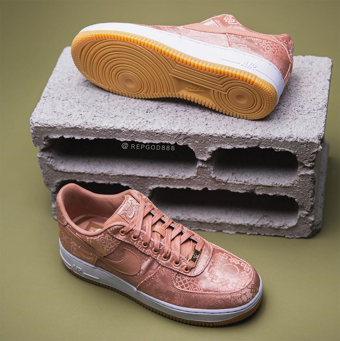 Clot Nike Air Force 1 Rose Gold Cj5290 600 2