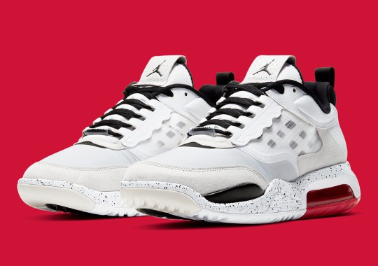 The Jordan Air Max 200 Just Released In A White, Black, And Red Colorway