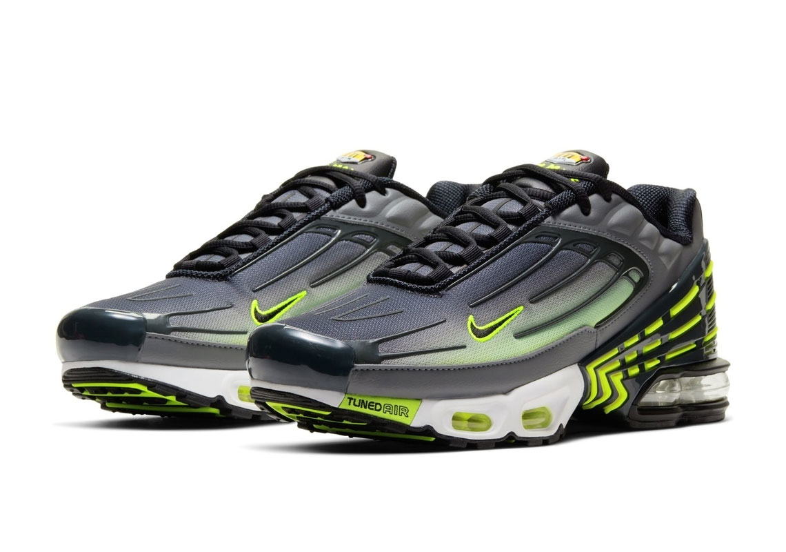 The Nike Air Max Plus 3 Arrives In Grey And Volt