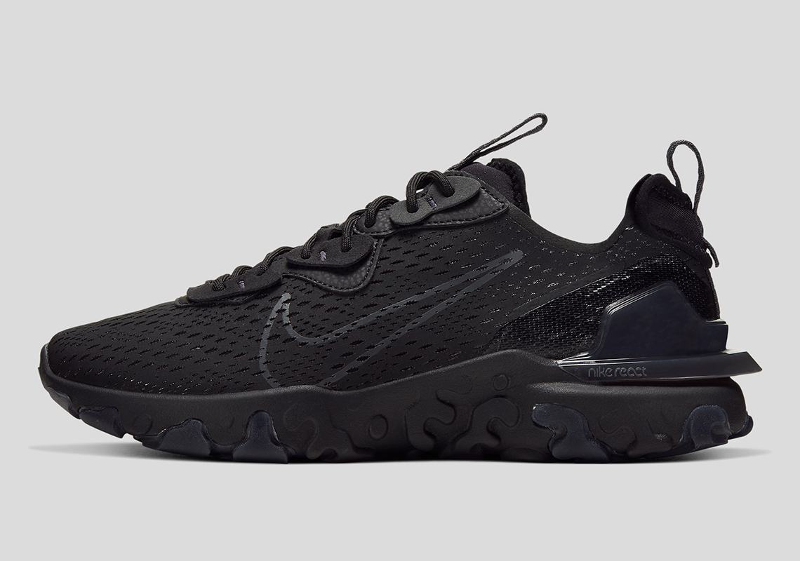 The Nike React Vision Appears In Triple Black