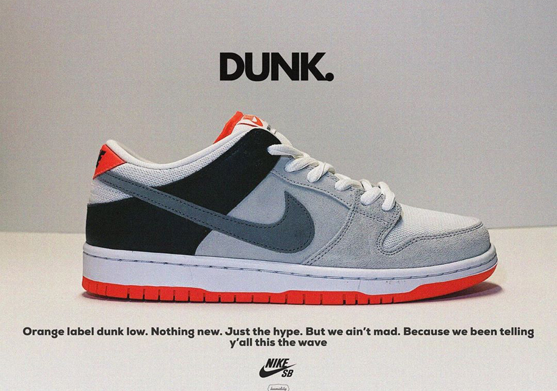 Nike Sb Orange Label Dunk Low Infrared 1