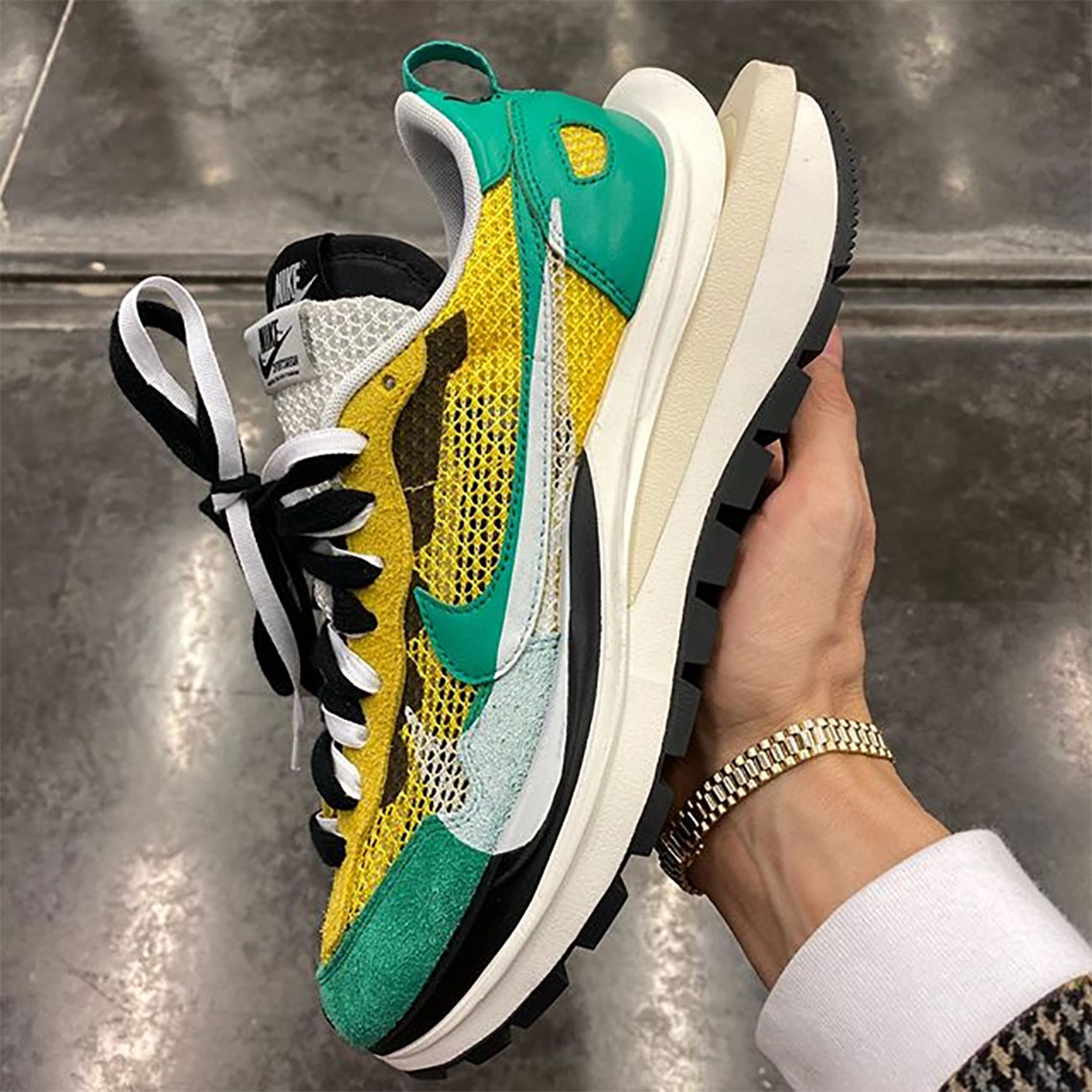 Sacai Nike Vapor Waffle Yellow Green 1