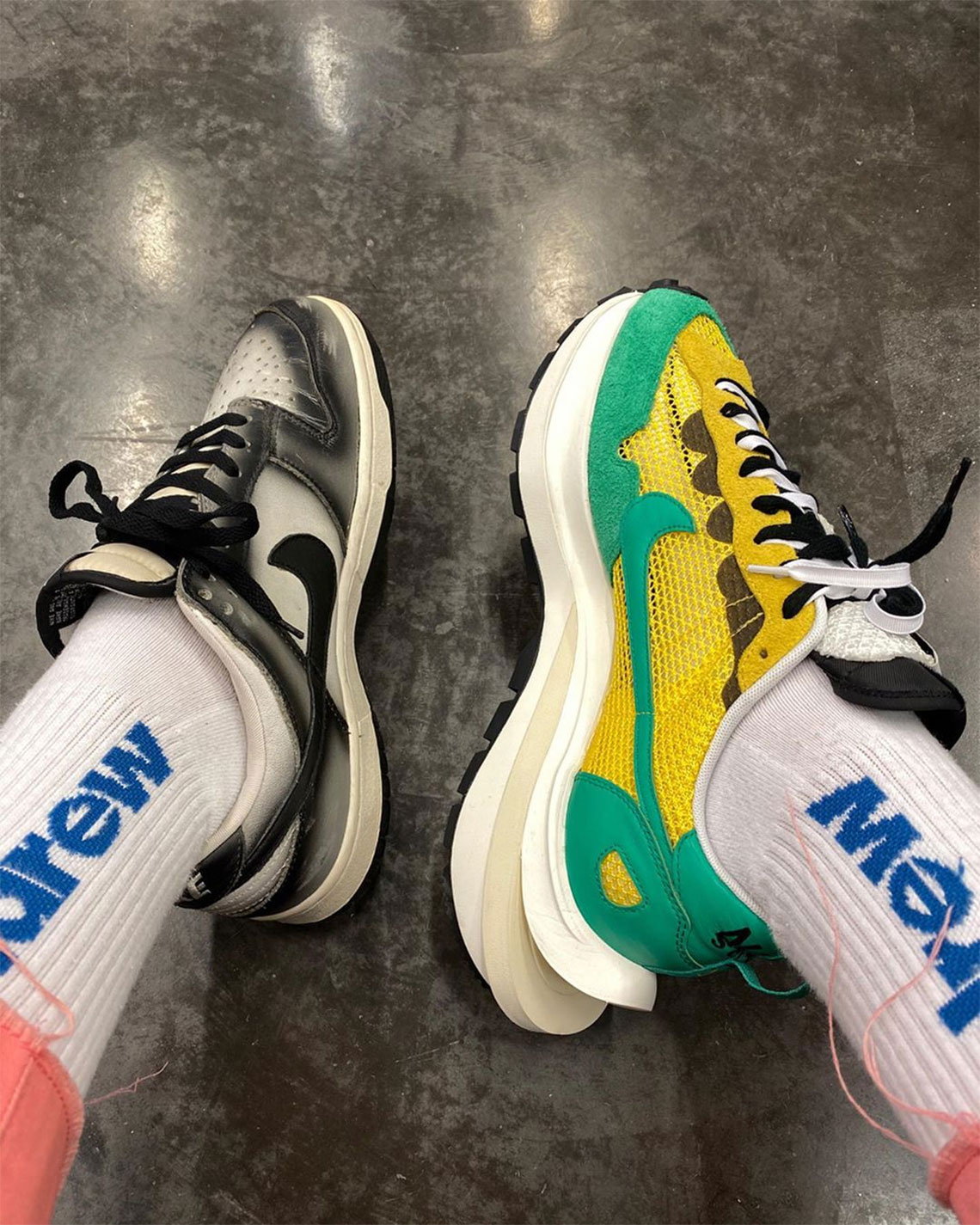 Sacai Nike Vapor Waffle Yellow Green