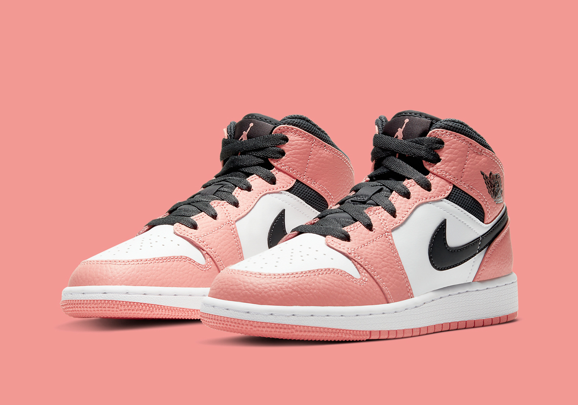 Air Jordan 1 Mid "Pink Quartz" Is Arriving Soon For Girls