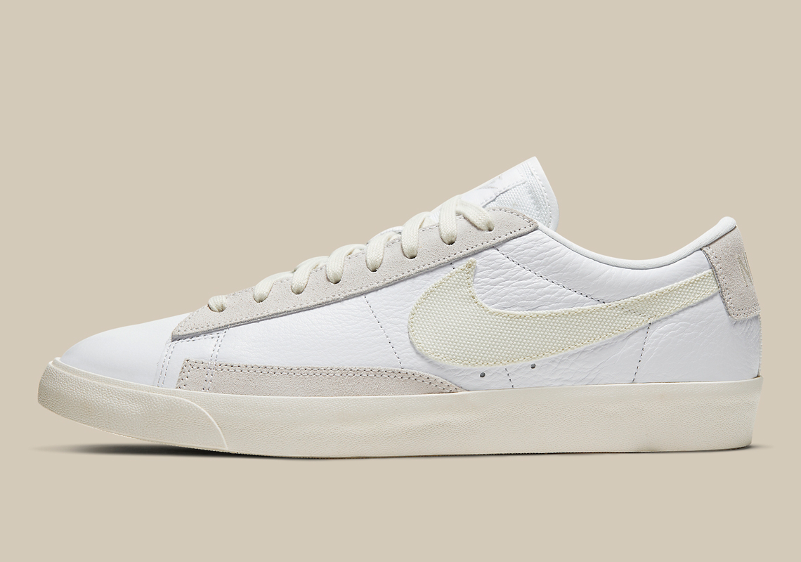 The Nike Blazer Low Leather Maintains Its Class With Sail And Platinum Tint