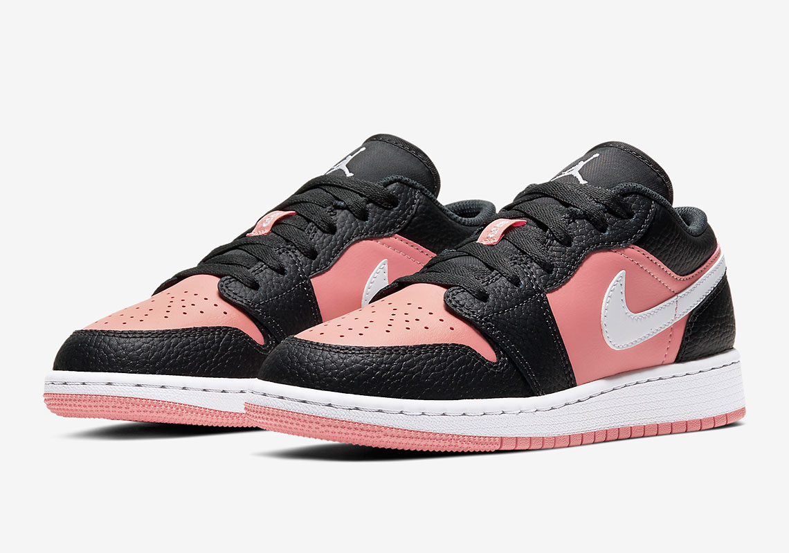 Air Jordan 1 Low Gs Pink Quartz Black 554723 016 6