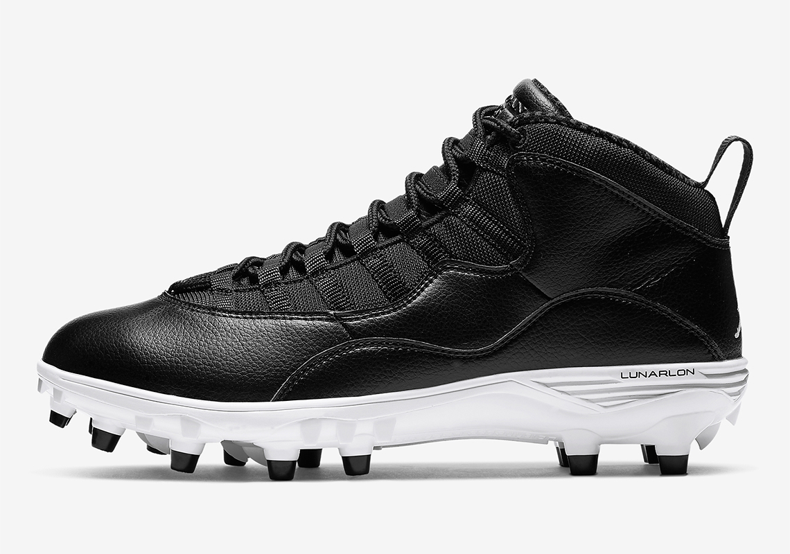 Air Jordan 10 Cleats Black White Cq2073 001