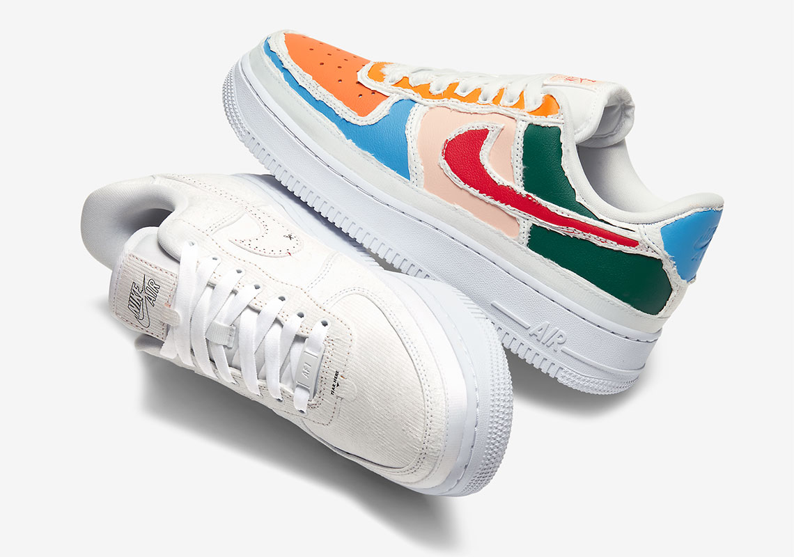 This Nike Air Force 1 With Cut-Away Uppers Hides A Colorful Layer Beneath