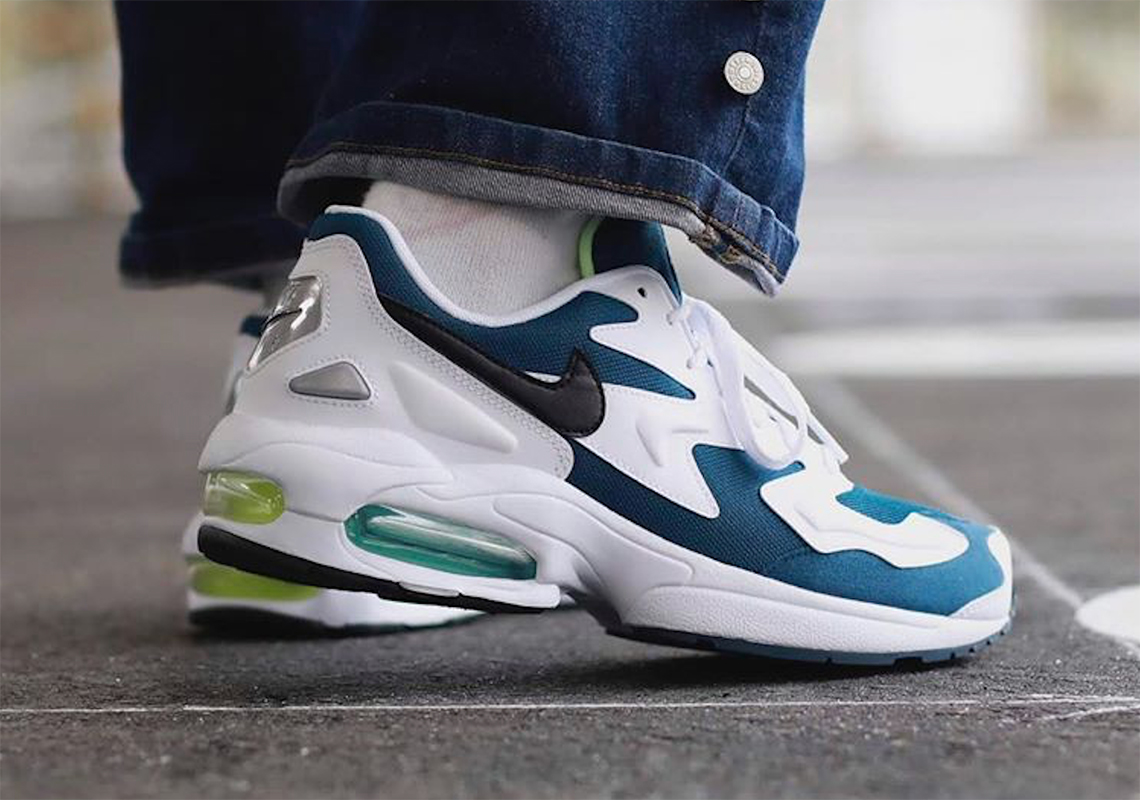 The Nike Air Max 2 Light Adds A 90s Friendly Teal And Volt Pairing