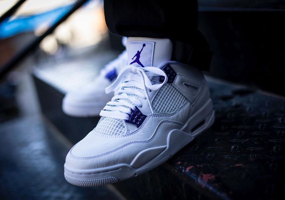 On-Foot Look At The Air Jordan 4 "Court Purple"