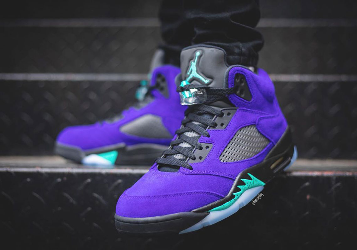 On-Foot Look At The Upcoming Air Jordan 5 “Alternate Grape”