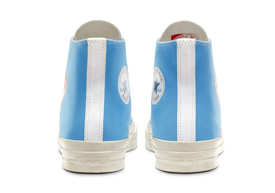 Cdg Play Converse Chuck 70 High Blue 4