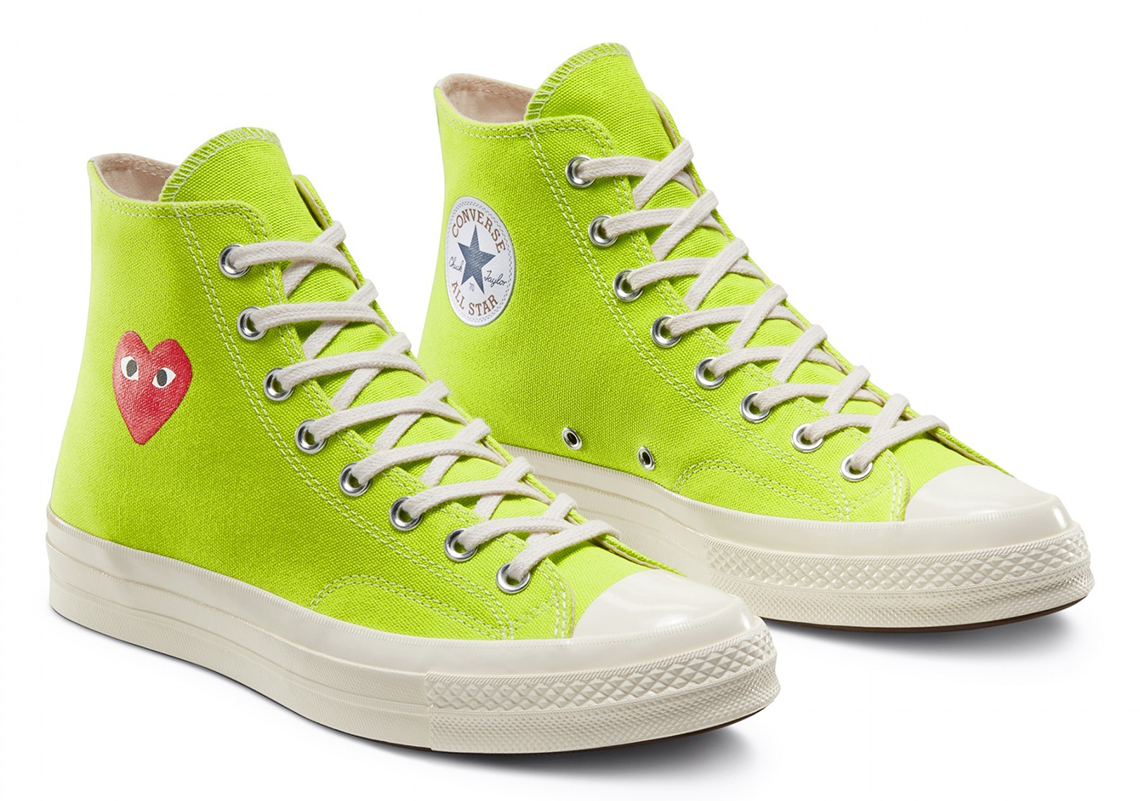 Cdg Play Converse Chuck 70 High Green 1