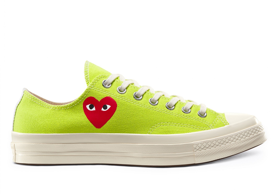 Cdg Play Converse Chuck 70 Low Green 1