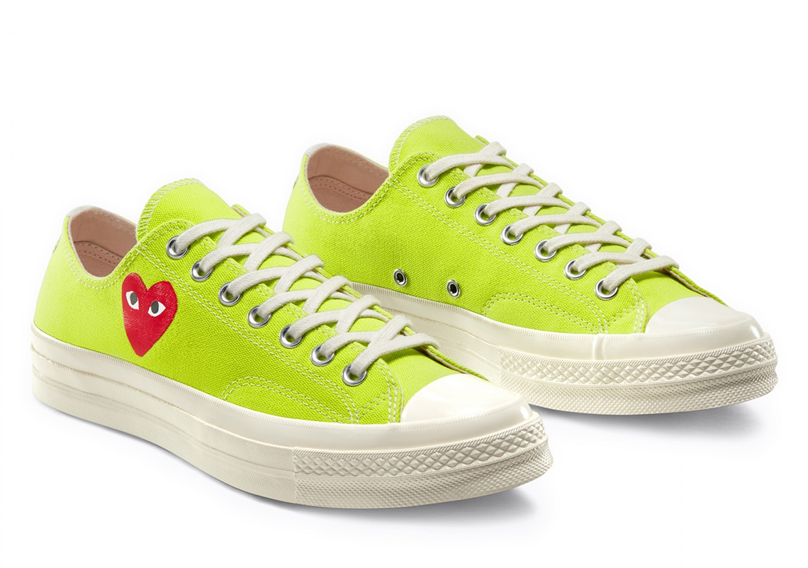 Cdg Play Converse Chuck 70 Low Green 2