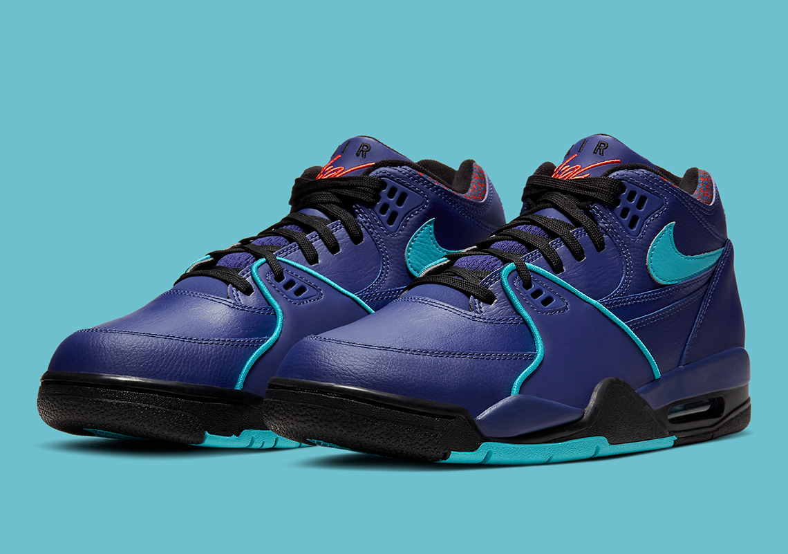 The Nike Air Flight '89 Enhanced By Vivid Purple, Teal, And Crimson