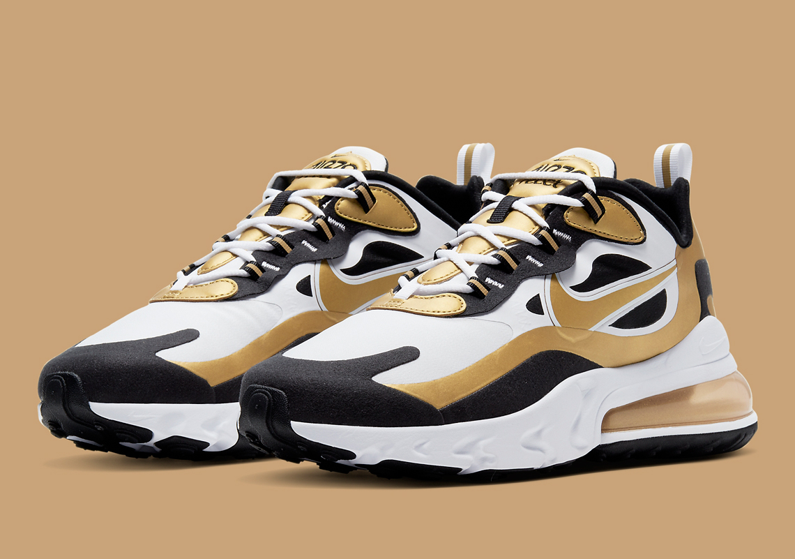 The Nike Air Max 270 React Gets A Defining Black And Gold Colorway