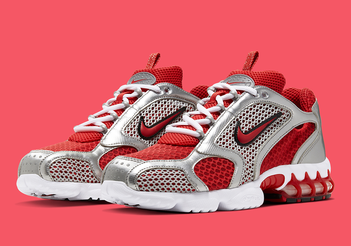 Official Images Of The Nike Spiridon Caged "Varsity Red"