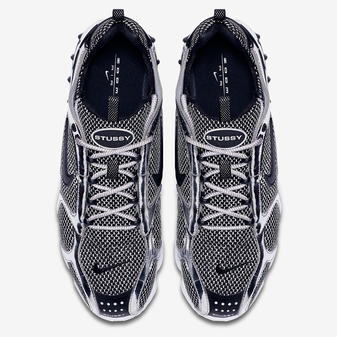 Stussy Nike Zoom Spiridon Caged Silver Cu1854 001 6