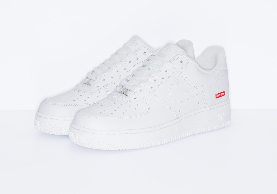 Supreme Nike Air Force 1 White Black Release Date 2