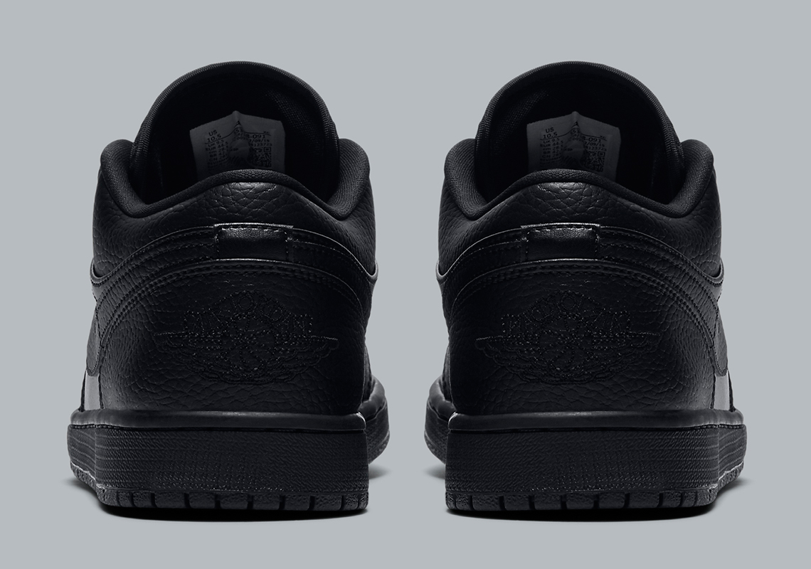 Air Jordan 1 Low Triple Black 553558 091 2