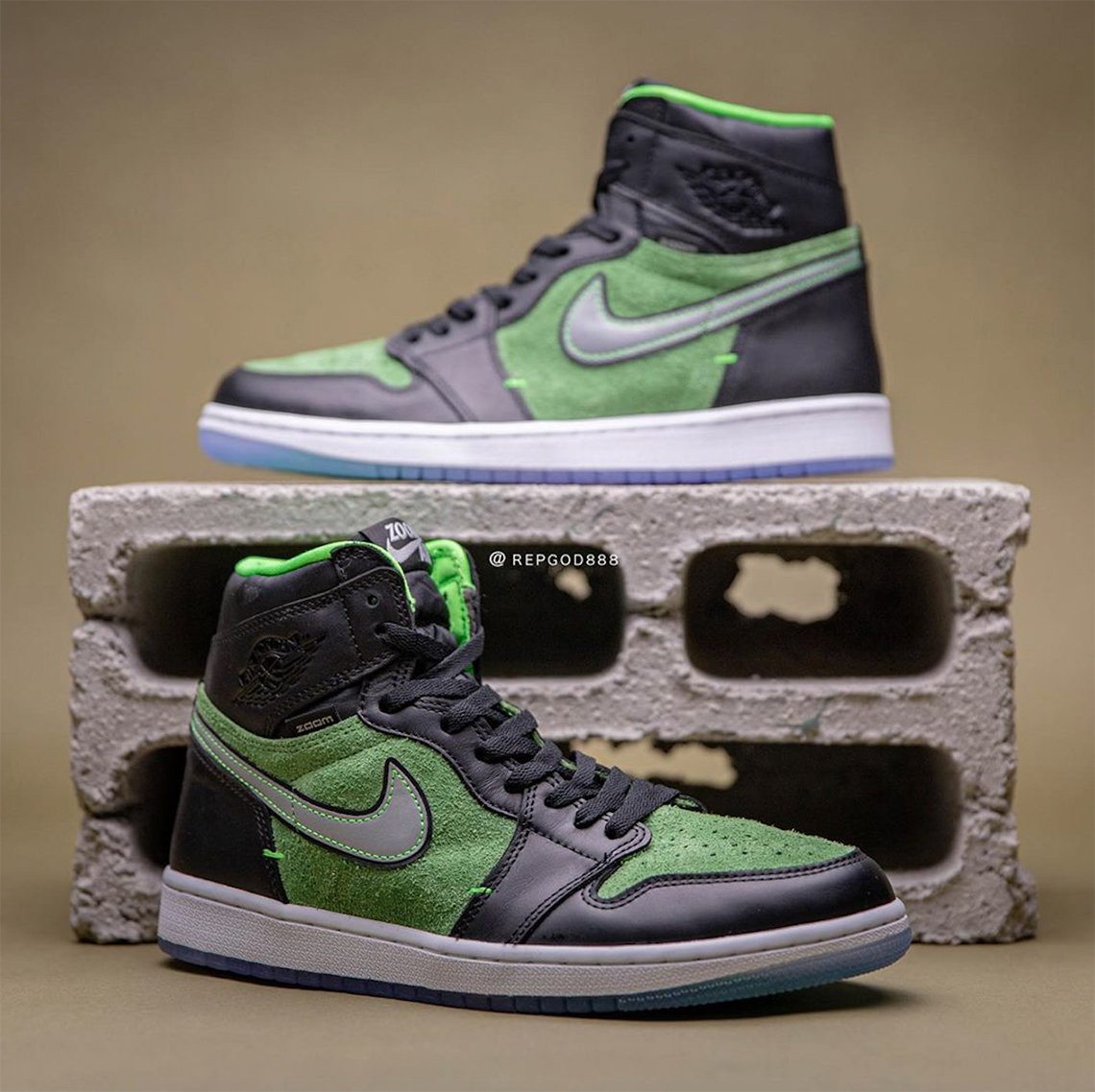 Air Jordan 1 Zoom Black Green Ck6637 002 1