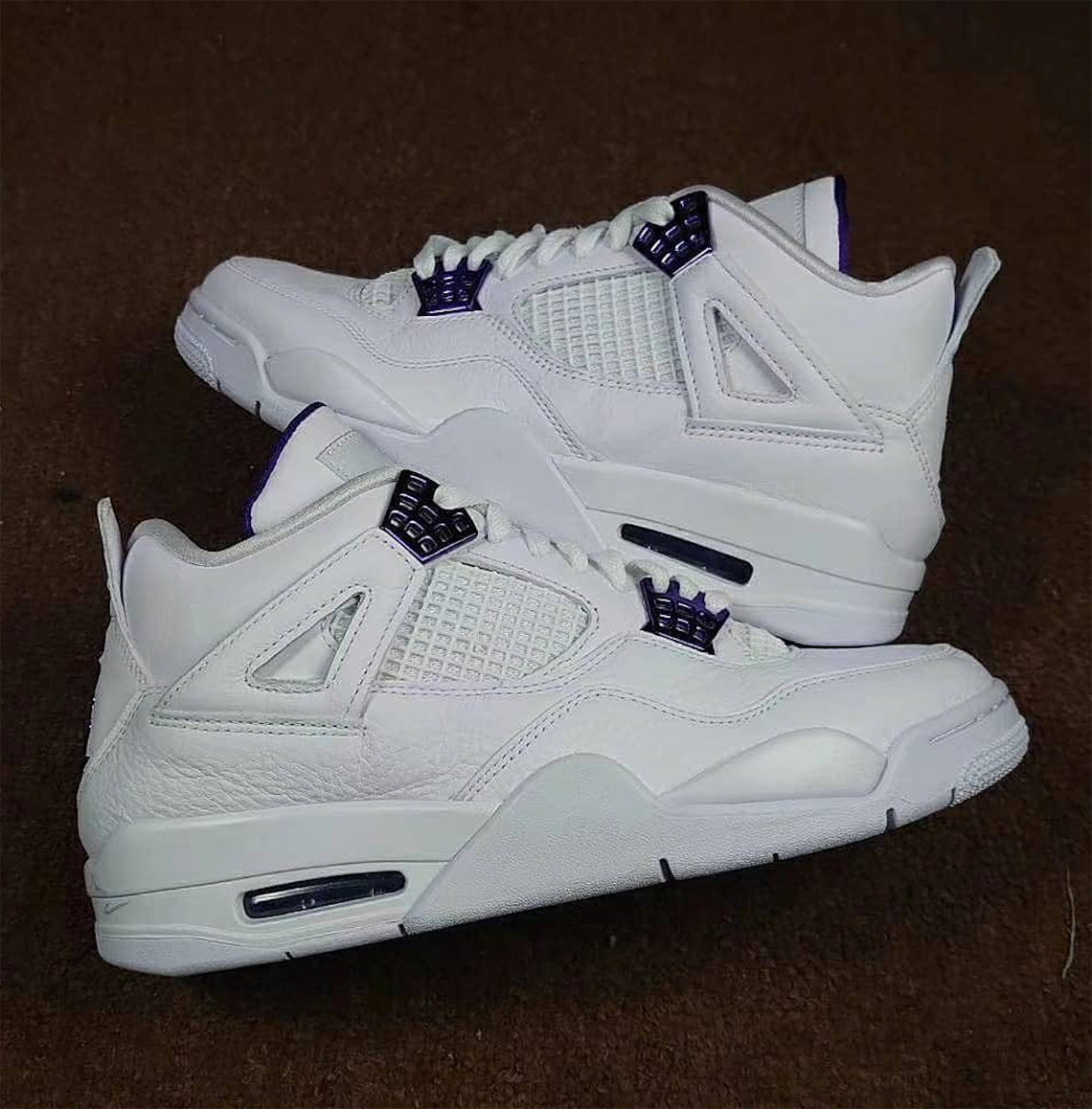 Air Jordan 4 White Metallic Silver Court Purple Ct8527 115 3