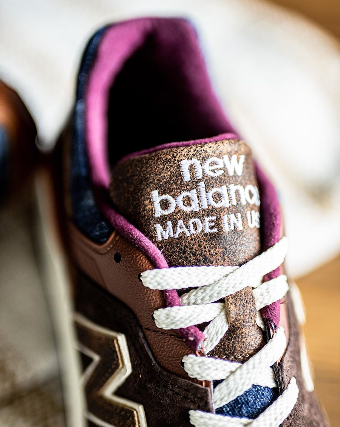 New Balance 997 Brown Leather Denim 2