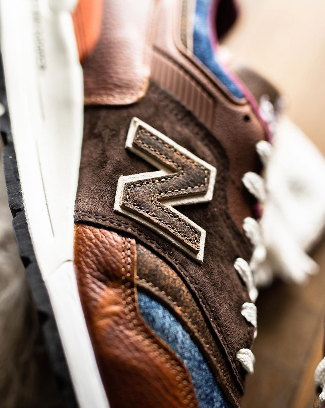 New Balance 997 Brown Leather Denim 5