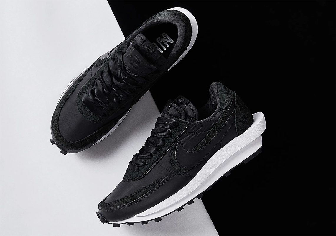 Where To Buy The sacai x Nike LDWaffle Black Nylon