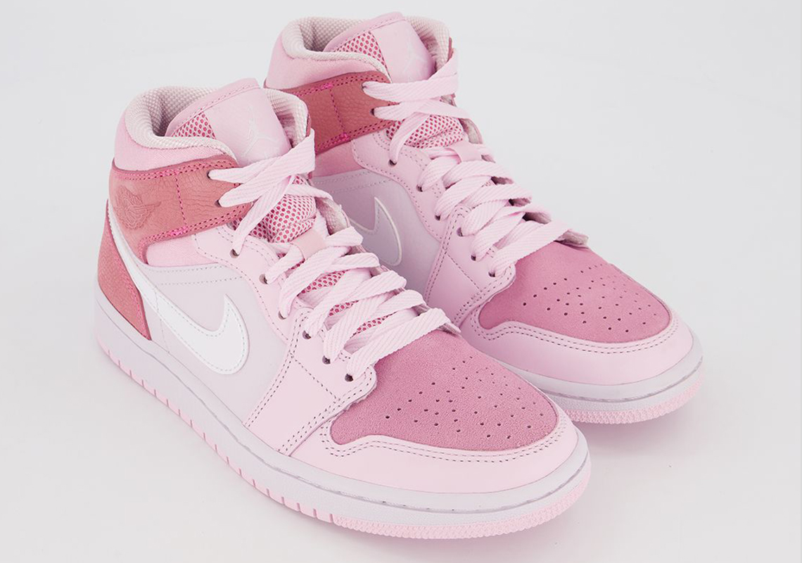 Detailed Look At The Air Jordan 1 Mid "Digital Pink"