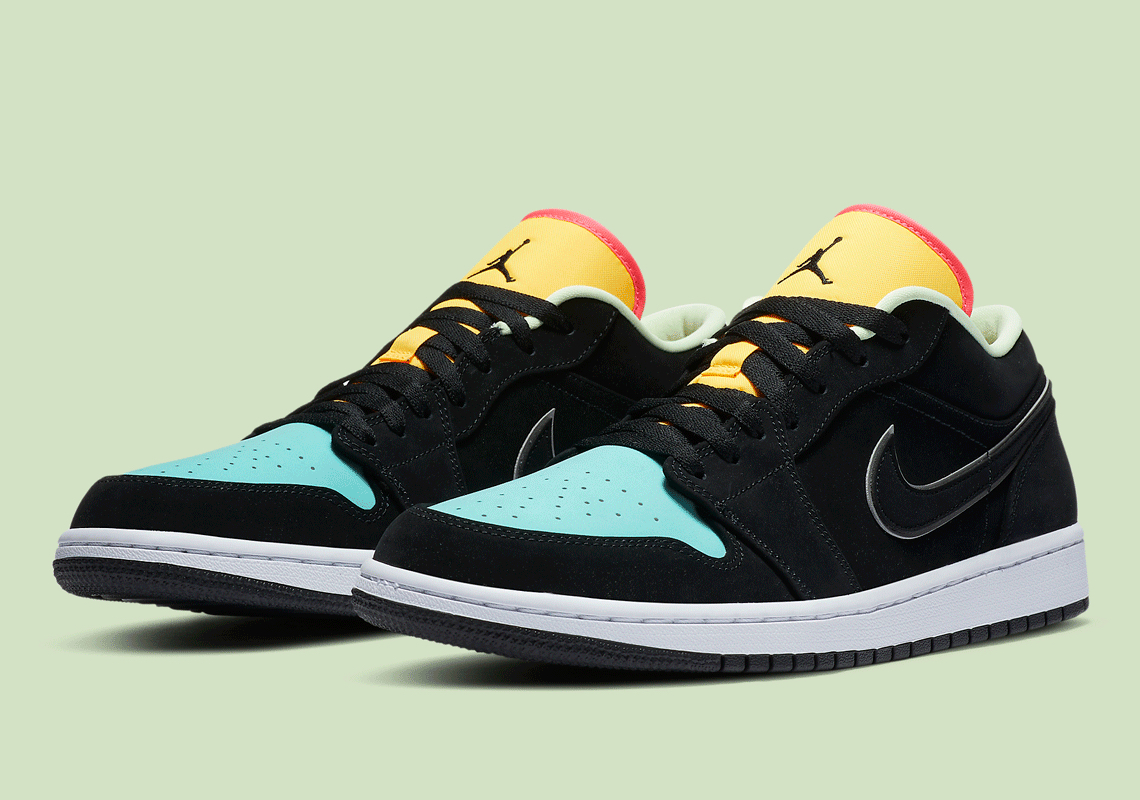 The Air Jordan 1 Low Pairs Neon With Neon For Spring