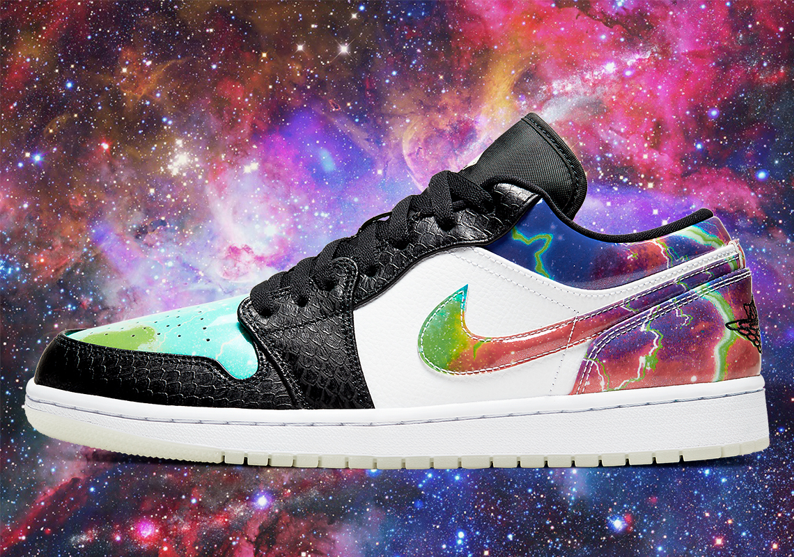 Psychedelic Galaxy Prints And Textured Leathers Join The Air Jordan 1 Low