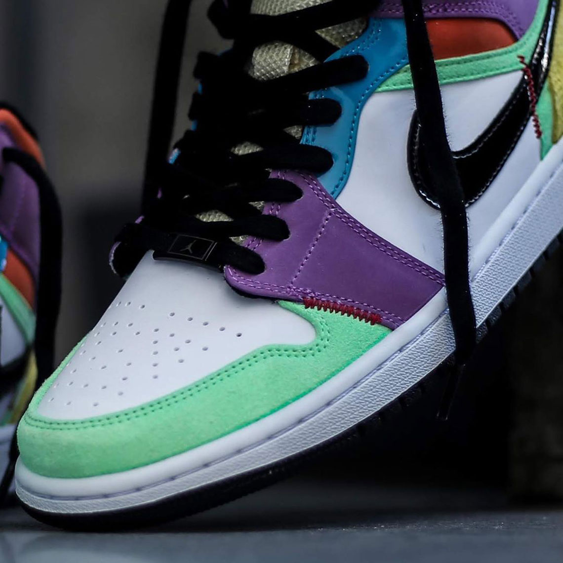 Air Jordan 1 Mid Wmns Multicolor Cw1140 100 3