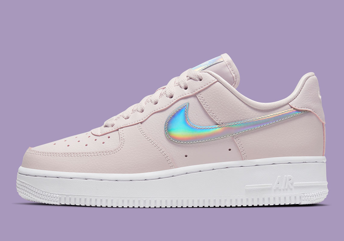 Nike's Air Force 1 Low With Iridescent Swooshes Gets A "Barely Rose" Tint