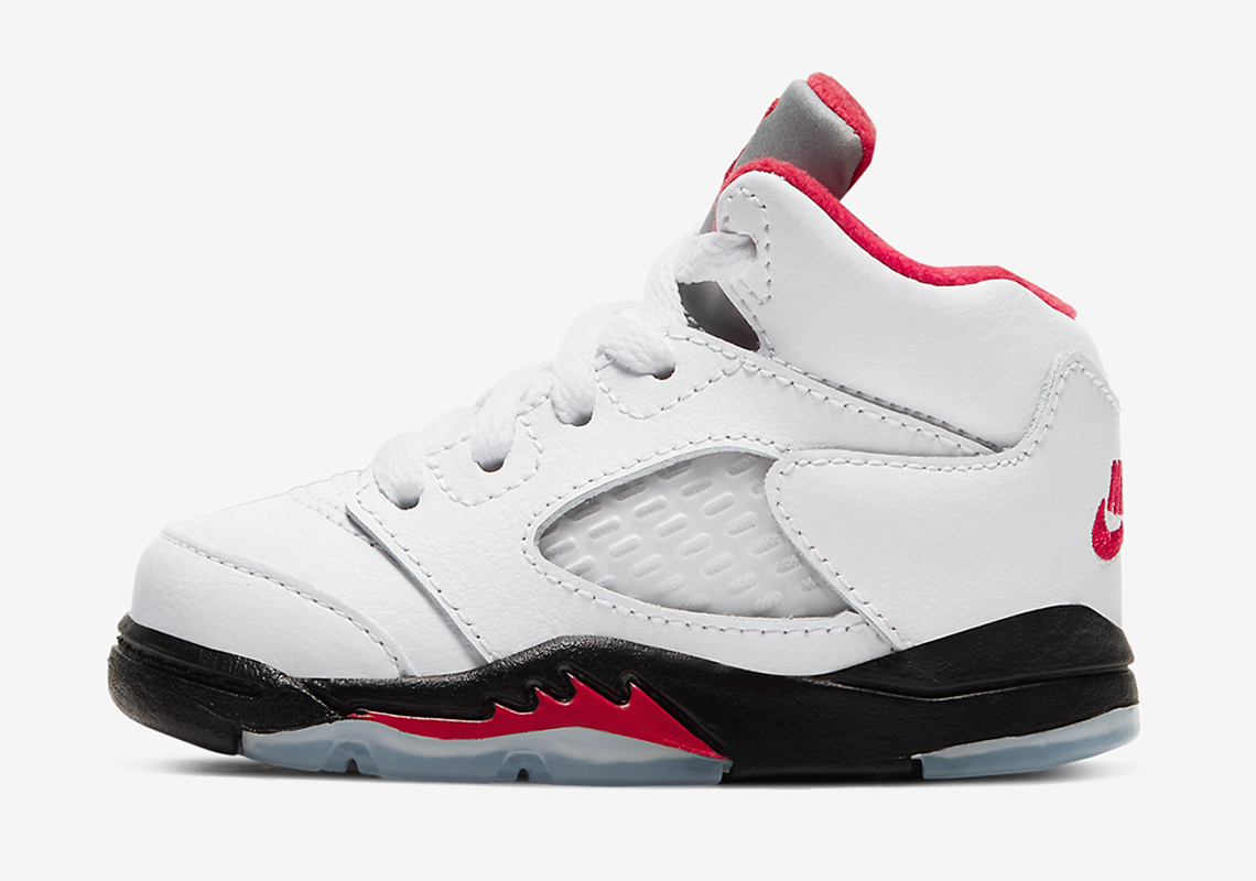 Air Jordan 5 Fire Red Infant 440890 102 1