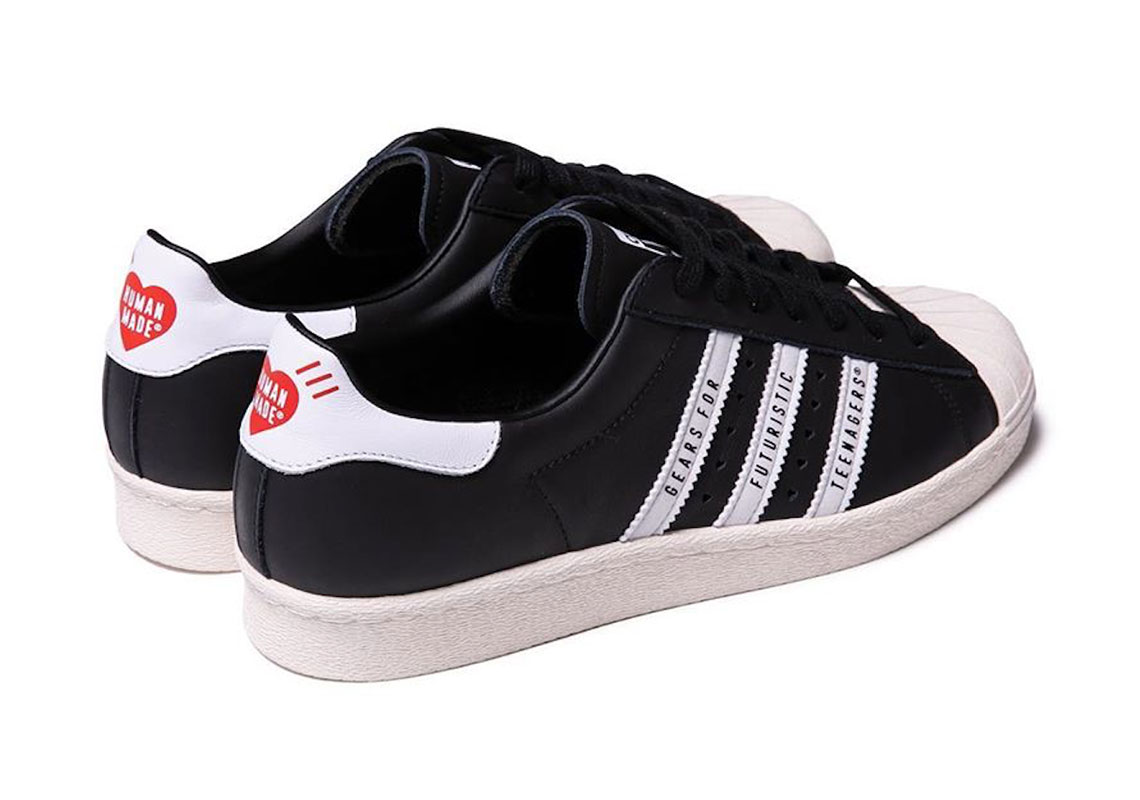 Human Made Adidas Superstar Black White 2