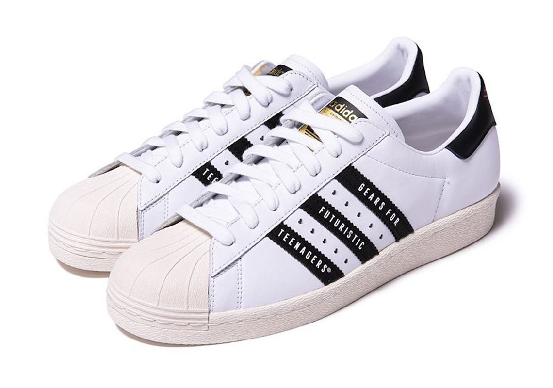 Human Made Adidas Superstar White Black 3