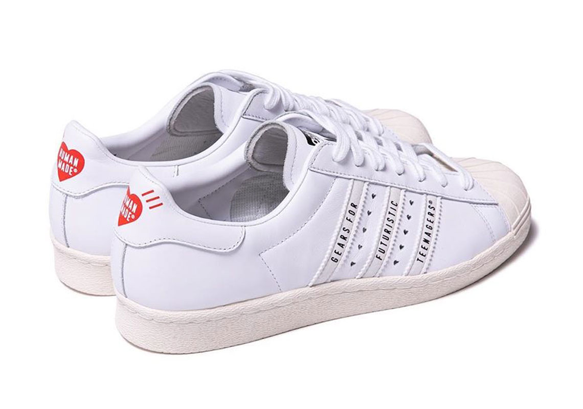 Human Made Adidas Superstar White White 2