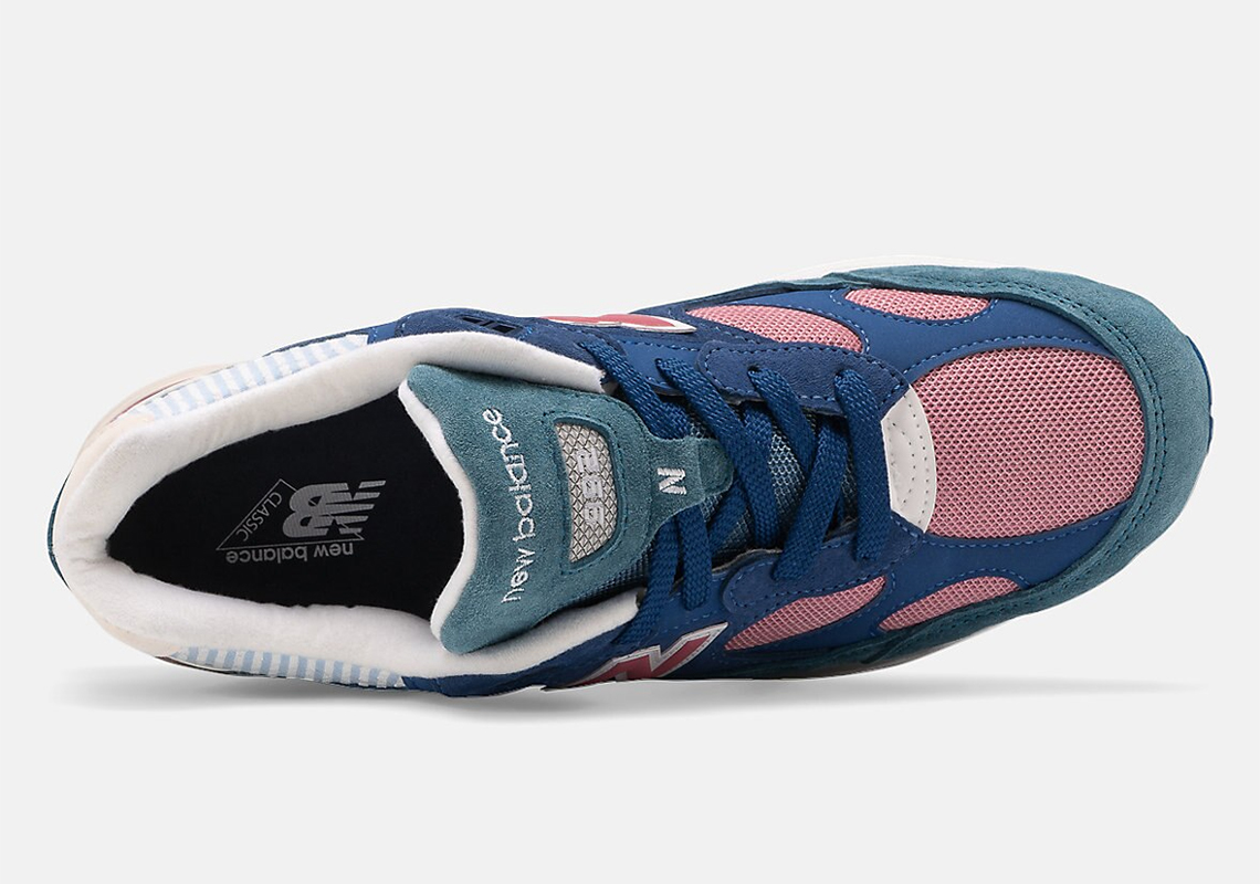 New Balance 992 Blue Pink Seersucker 13