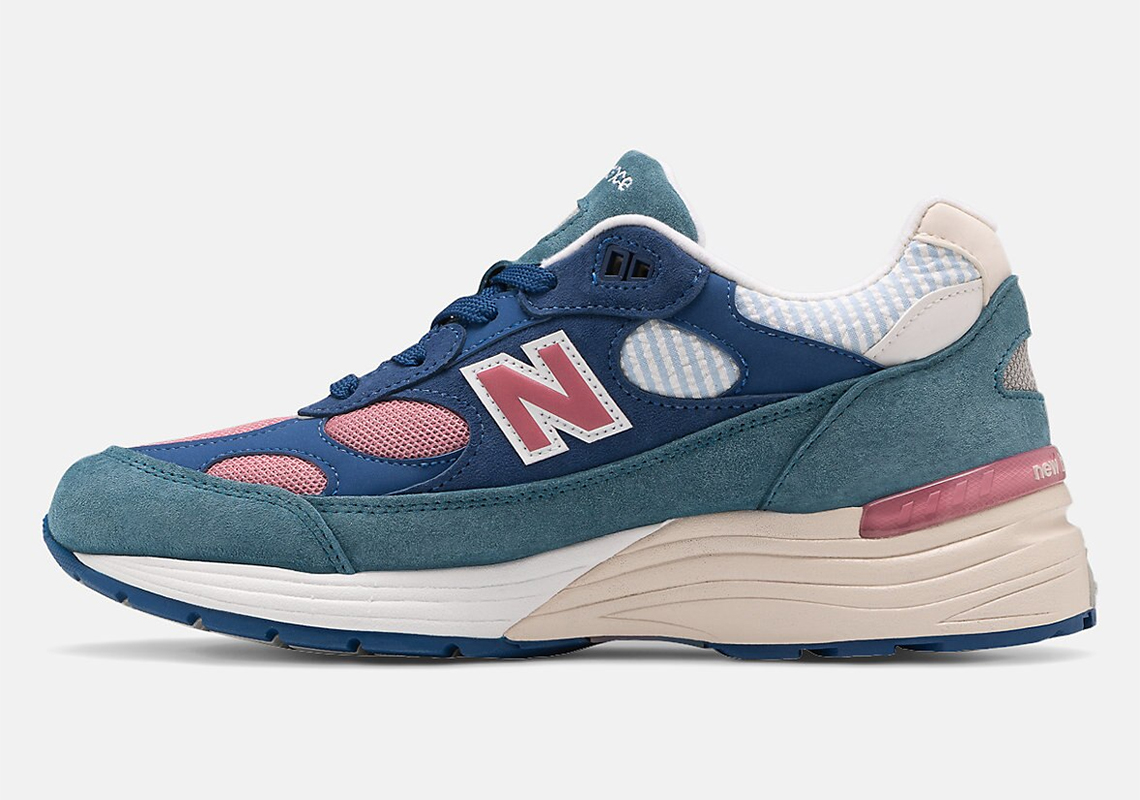 New Balance 992 Blue Pink Seersucker 2