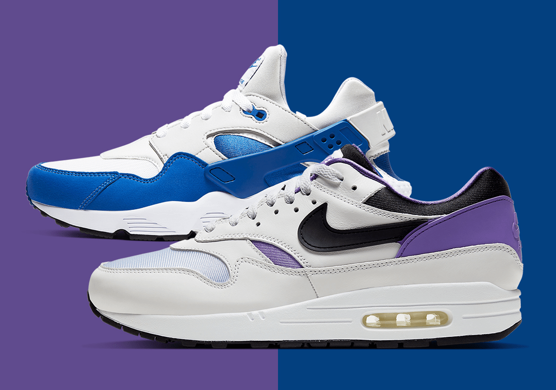 Nike Air Max 1 Huarache Dna Series Sport Blue Purple Punch