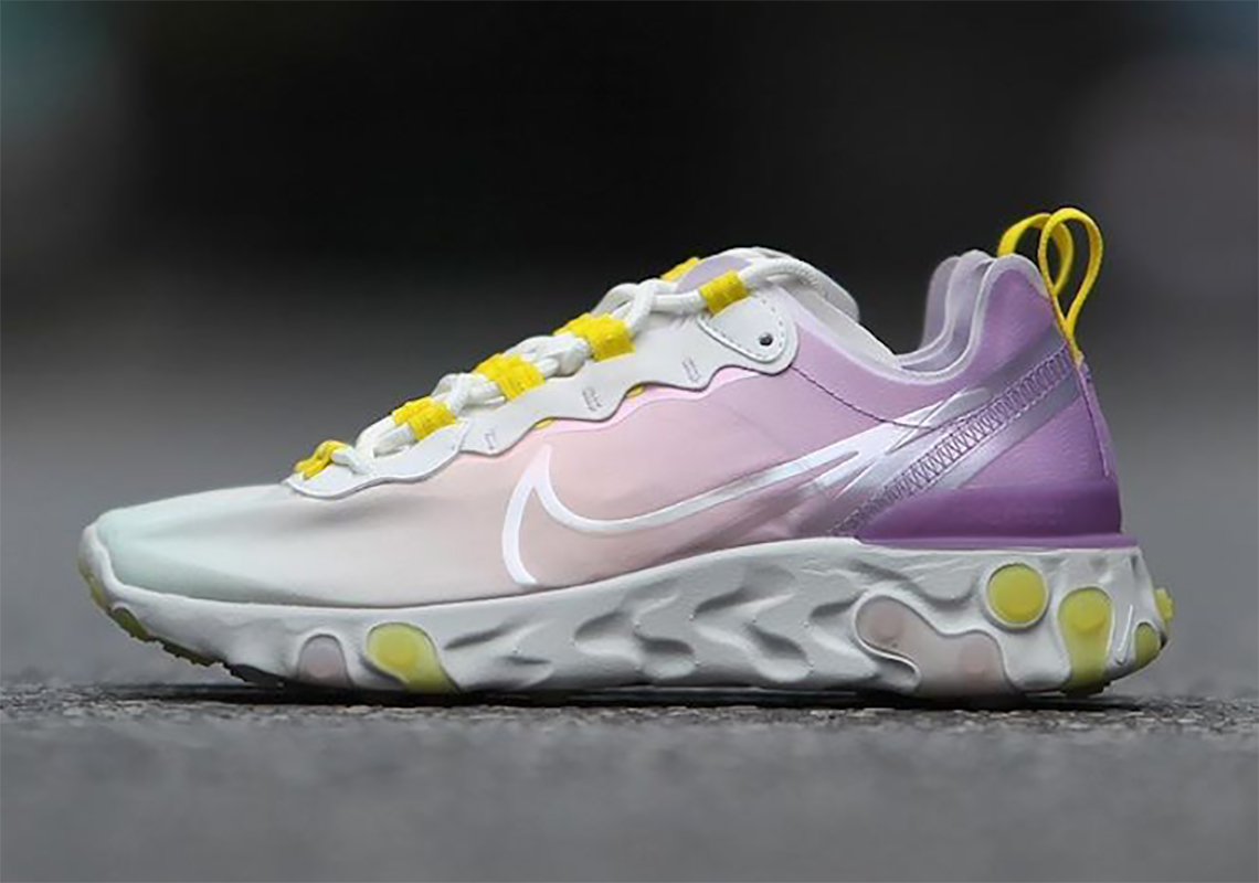 Nike React Element 55 Purple Yellow 1