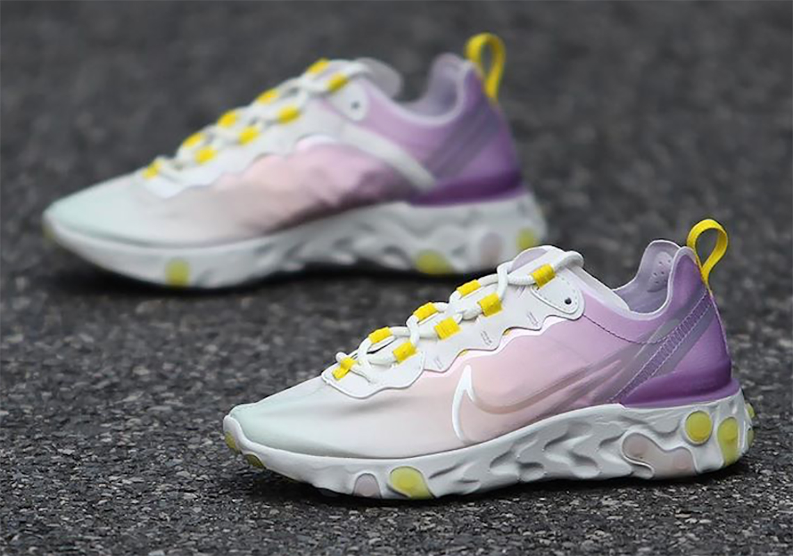 Nike React Element 55 Purple Yellow 8