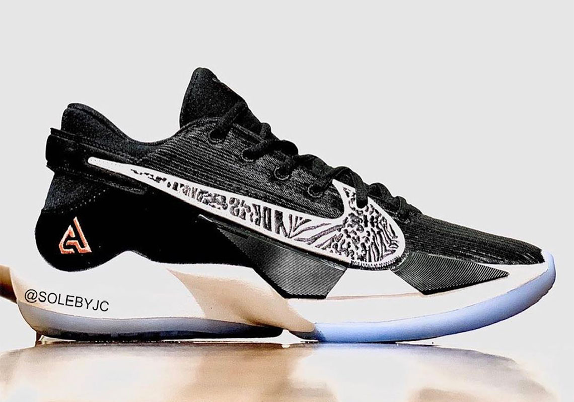 Giannis Antetokounmpo's Nike Zoom Freak 2 Revealed In Black And White