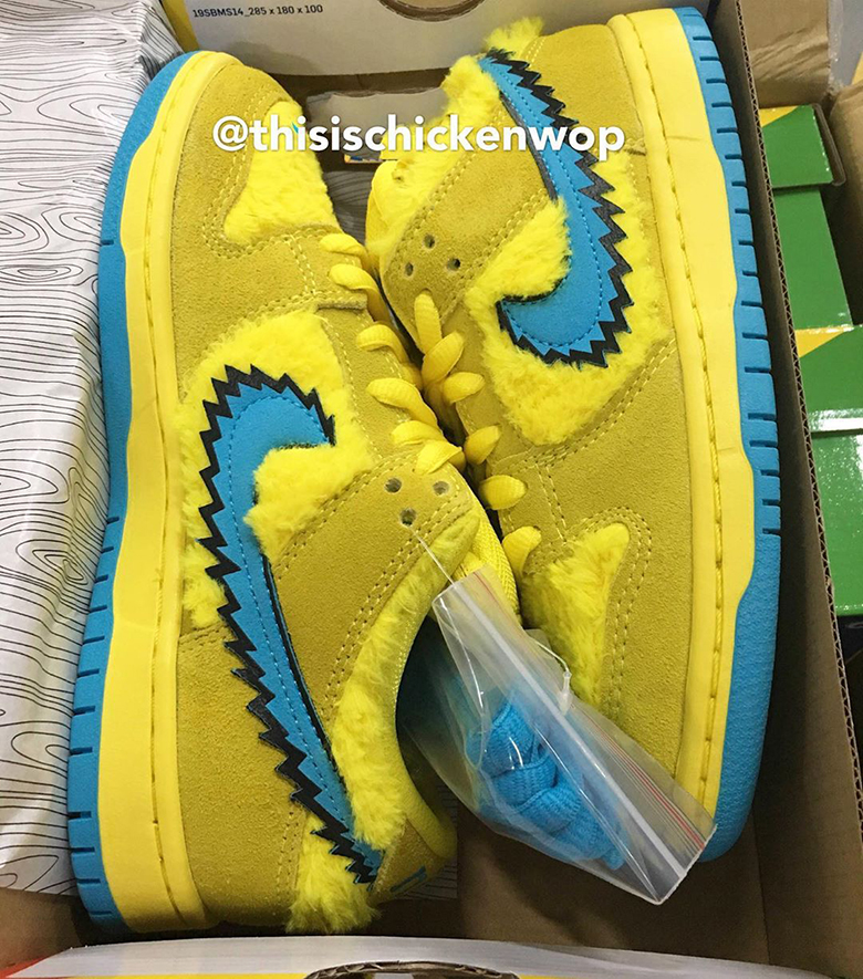 Grateful Dead Nike Sb Dunk Low Yellow Bear 03